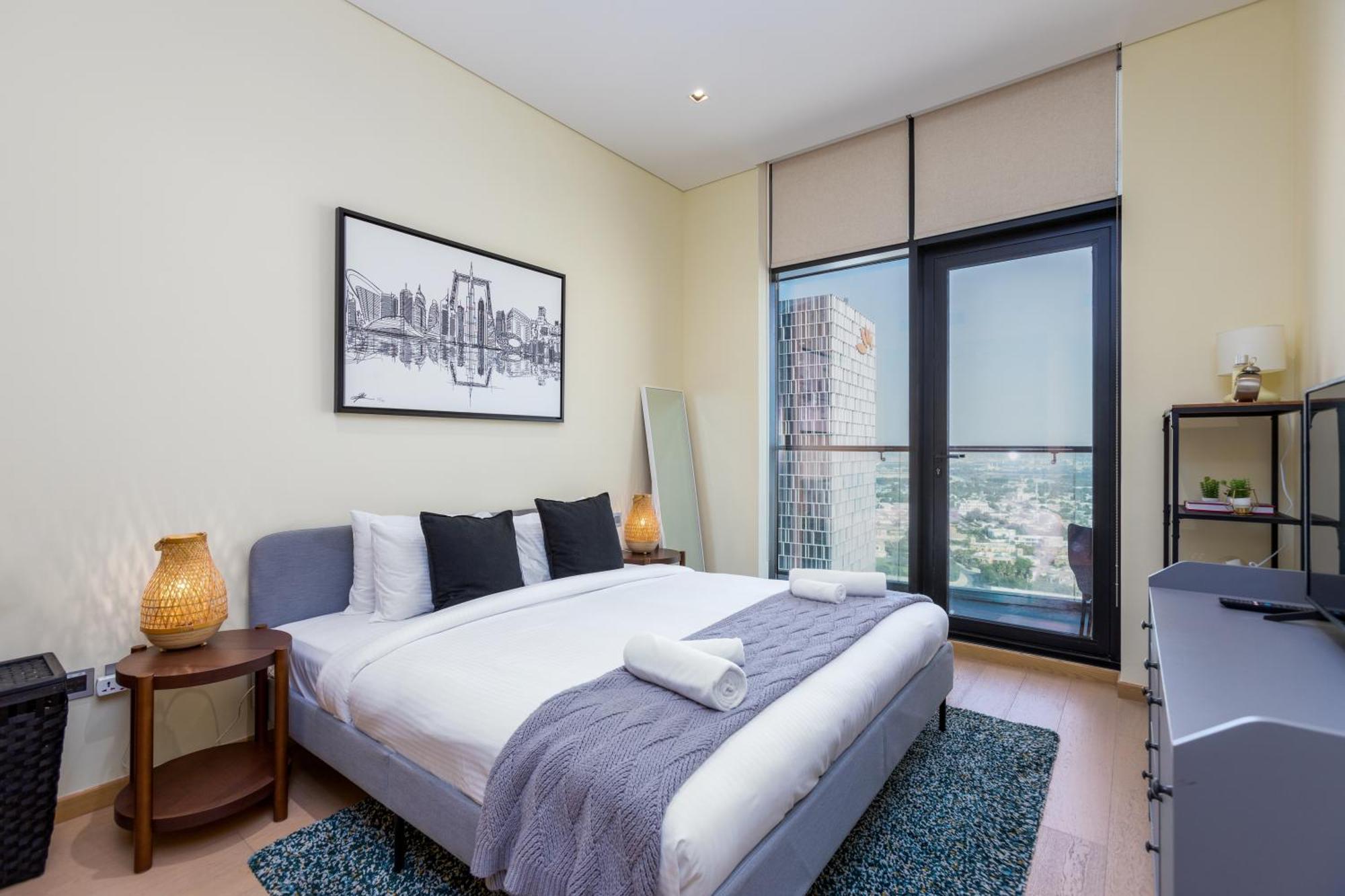 Modern 1Br Apartment, High Floor, Near Dubai Mall Экстерьер фото
